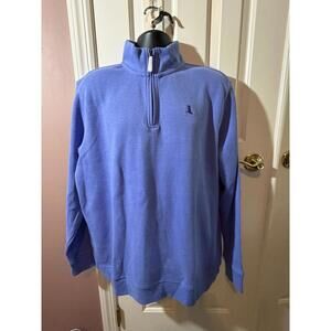 Lands End 1/4 Zip Pullover Sweater Mens XL (46/48) Light Blue New